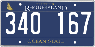 RI license plate 340167