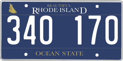 RI license plate 340170