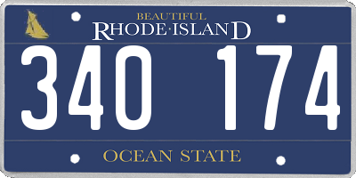 RI license plate 340174