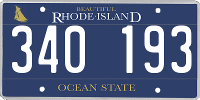 RI license plate 340193