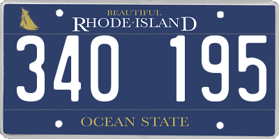 RI license plate 340195
