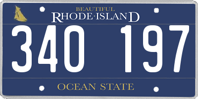 RI license plate 340197