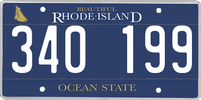 RI license plate 340199