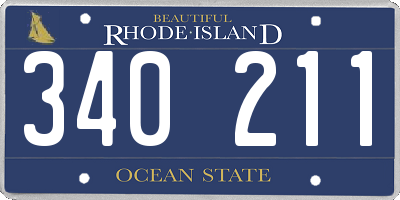 RI license plate 340211