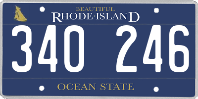 RI license plate 340246