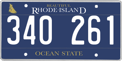RI license plate 340261