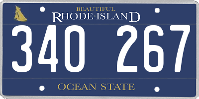 RI license plate 340267