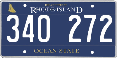 RI license plate 340272