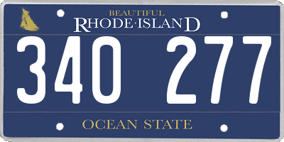 RI license plate 340277