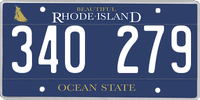 RI license plate 340279