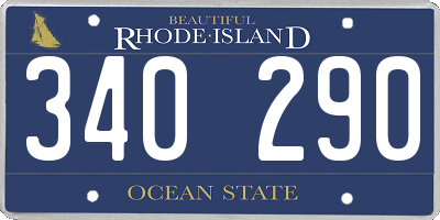 RI license plate 340290