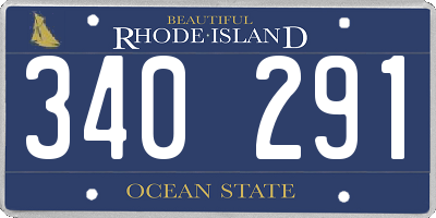 RI license plate 340291