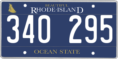 RI license plate 340295