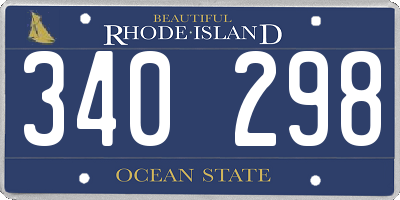 RI license plate 340298