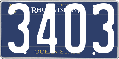 RI license plate 3403