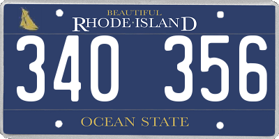 RI license plate 340356