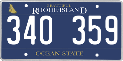 RI license plate 340359