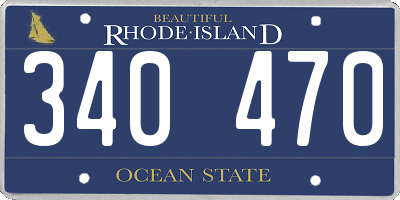 RI license plate 340470