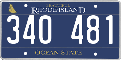 RI license plate 340481