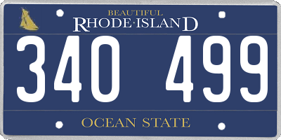 RI license plate 340499