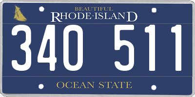 RI license plate 340511
