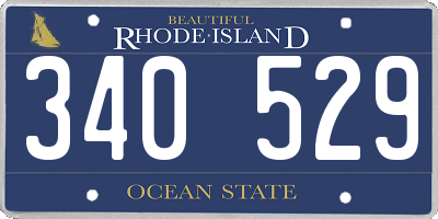 RI license plate 340529