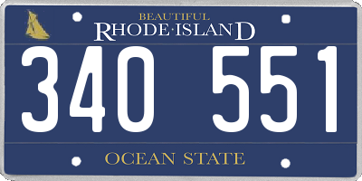 RI license plate 340551