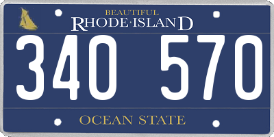 RI license plate 340570