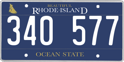 RI license plate 340577