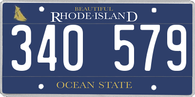 RI license plate 340579