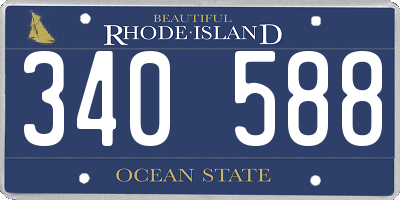 RI license plate 340588