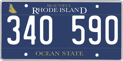RI license plate 340590