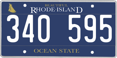 RI license plate 340595