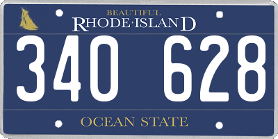 RI license plate 340628
