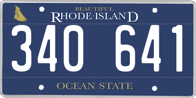 RI license plate 340641