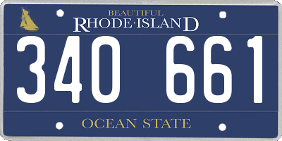 RI license plate 340661