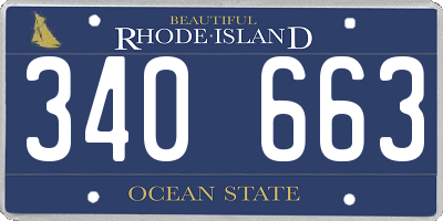 RI license plate 340663