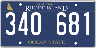 RI license plate 340681