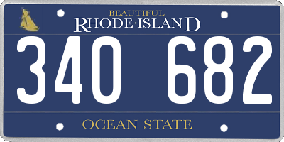 RI license plate 340682