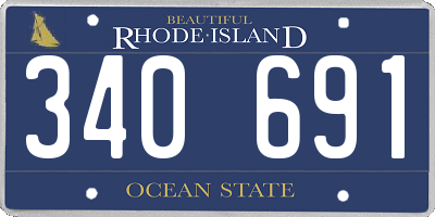 RI license plate 340691