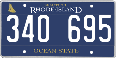 RI license plate 340695