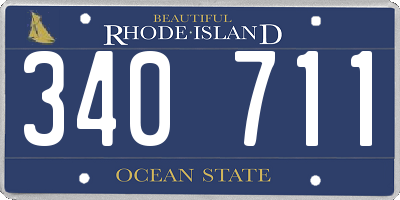 RI license plate 340711