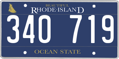 RI license plate 340719