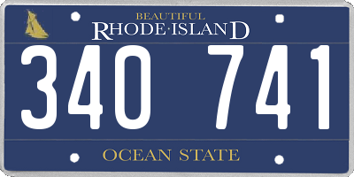 RI license plate 340741