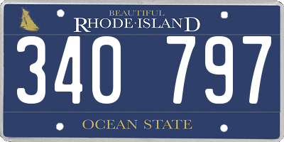 RI license plate 340797