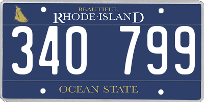 RI license plate 340799