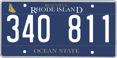 RI license plate 340811