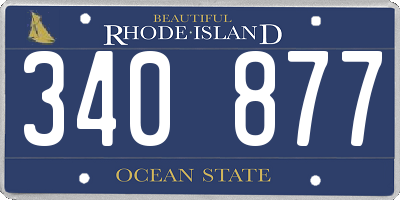 RI license plate 340877