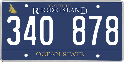 RI license plate 340878