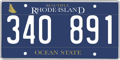 RI license plate 340891